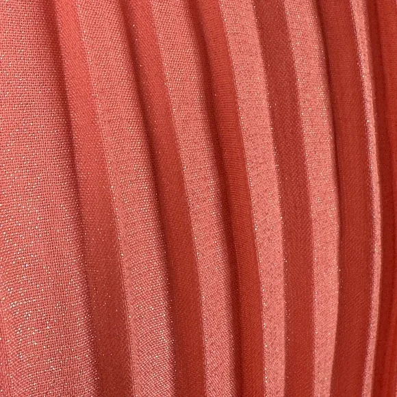 Nanette Lepore Iridescent Coral Pleated Smocked Keyhole Close Cocktail Dress 8 - Picture 2 of 12